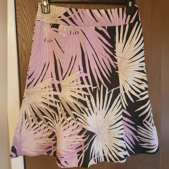 GAP Black and Purple Pleated A-Line Resort Skirt - Picture 3 of 3